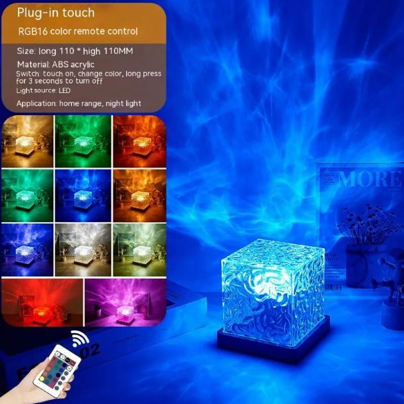 LED Water Ripple Projection Lamp with RGB Dimming - Bwrink’s Got Wood