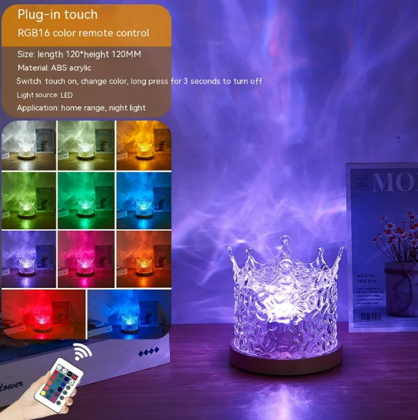 LED Water Ripple Projection Lamp with RGB Dimming - Bwrink’s Got Wood